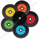 CD-R 700 MB Carbon in Vinyloptik, Label: farbig